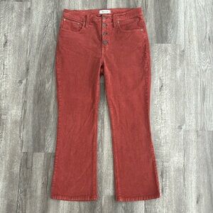 Madewell Red Boot Cut Pants